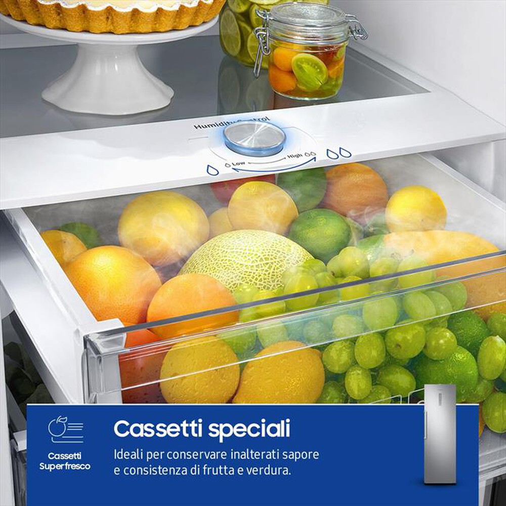 "SAMSUNG - Frigorifero 1 porta RR39C7BJ5S9/EF Classe E 387 lt-METAL INOX"