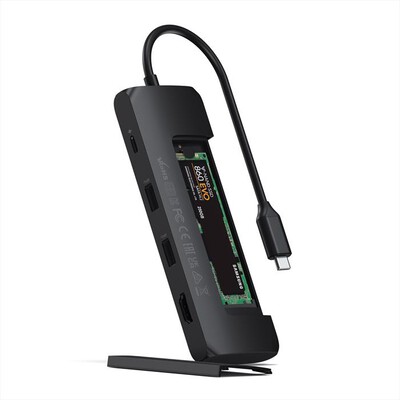 SATECHI - HUB USB-C HYBRID MULTIPORT ADAPTER CON SSD-nero