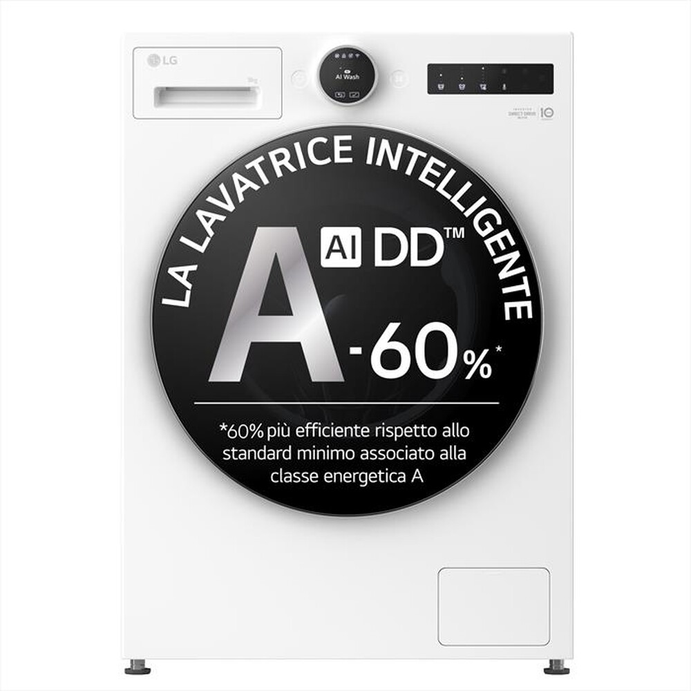 Immagine del prodotto LG - Lavatrice AI DD F4X9009TWCE 9 Kg Classe A-Ivory White