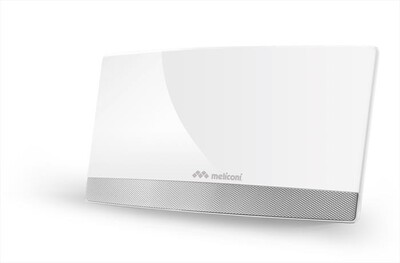 MELICONI - Antenna TV amplificata per interni AT 55 R1 USB-Bianco lucido