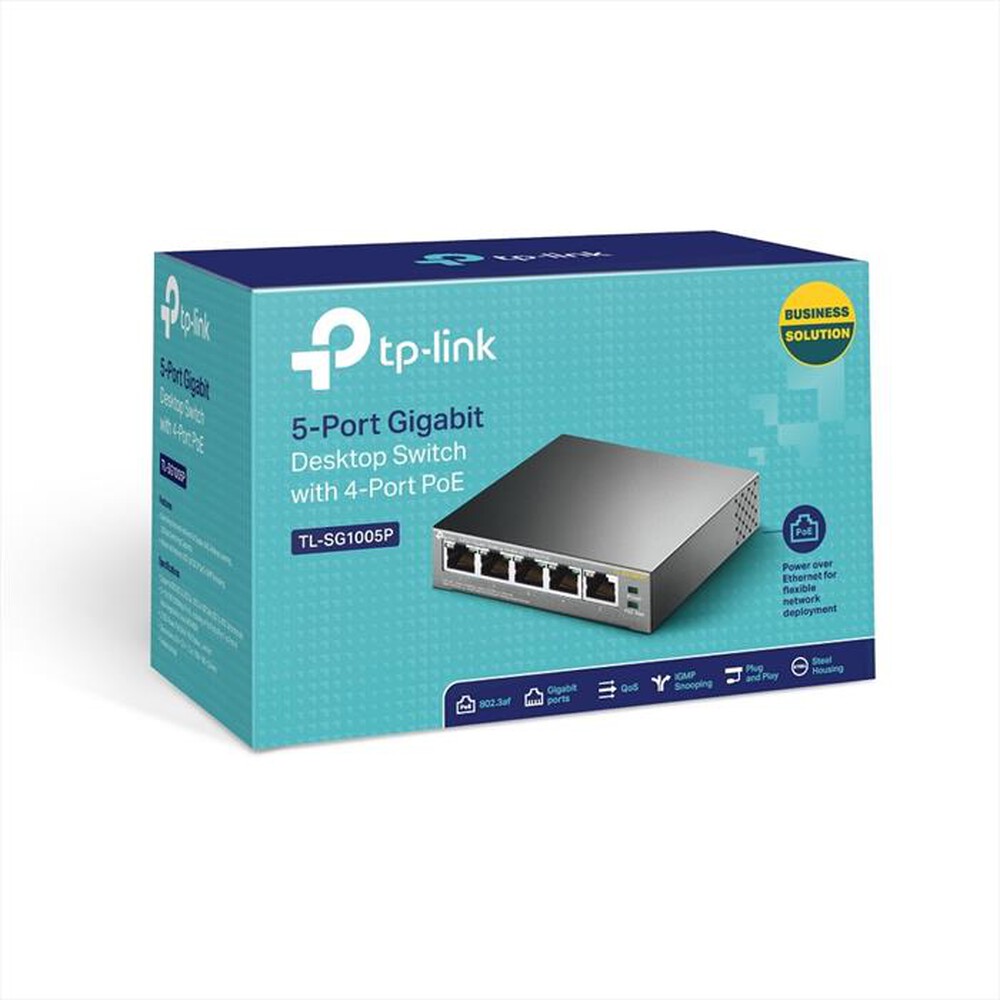 "TP-LINK - SWITCH DESKTOP 5 PORTE GIGABIT, 4 PORTE POE"