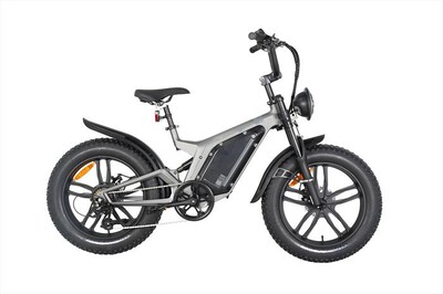 SMARTWAY - FAT BIKE 20" K1 TELAIO IN ALLUMINIO MOTORE 48V-Inox/Nero