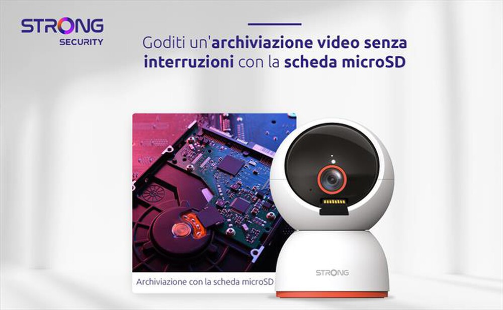 "STRONG - Telecamera Wi-Fi Interno 4K SHC08IR0-W-BIANCO"