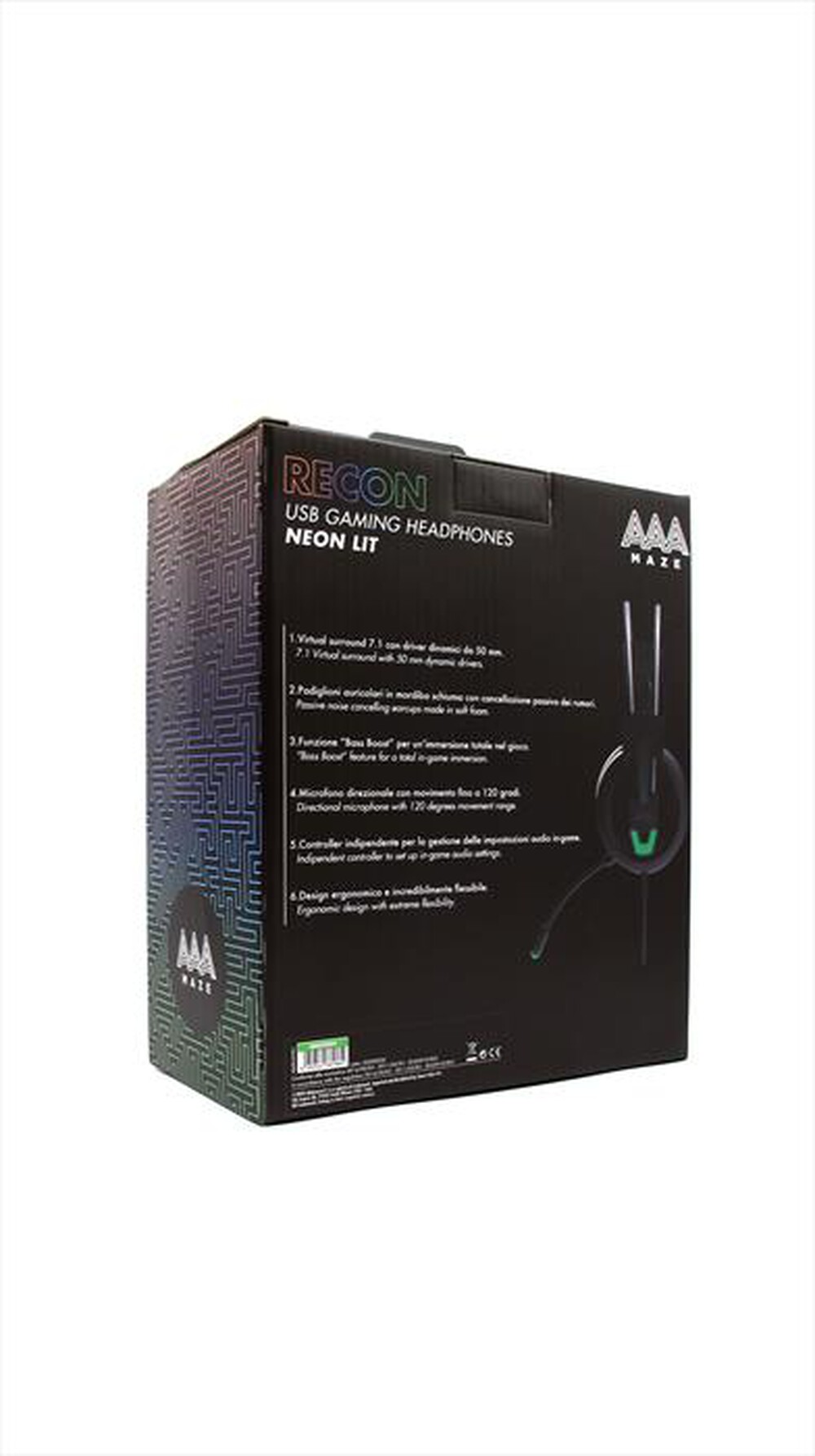 "AAAMAZE - CUFFIE HEADSET GAMING A FILO CON MICROFONO"