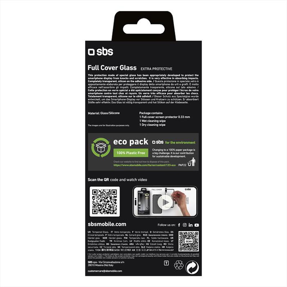 "SBS - Screen protector TESCRFCIP1461P per iPhone 14  Pro-Nero"