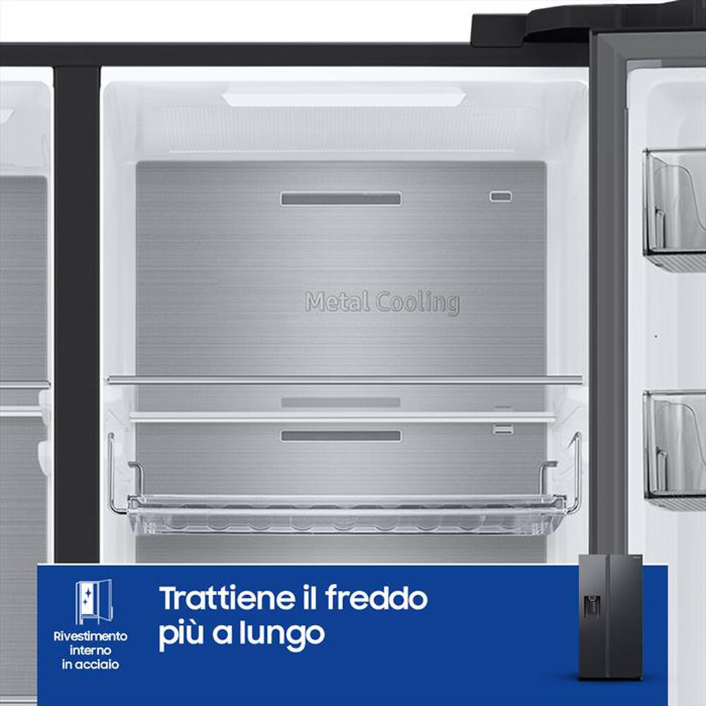 "SAMSUNG - Frigorifero side by side RS65DG54M3B1EF Classe E-Antracite"