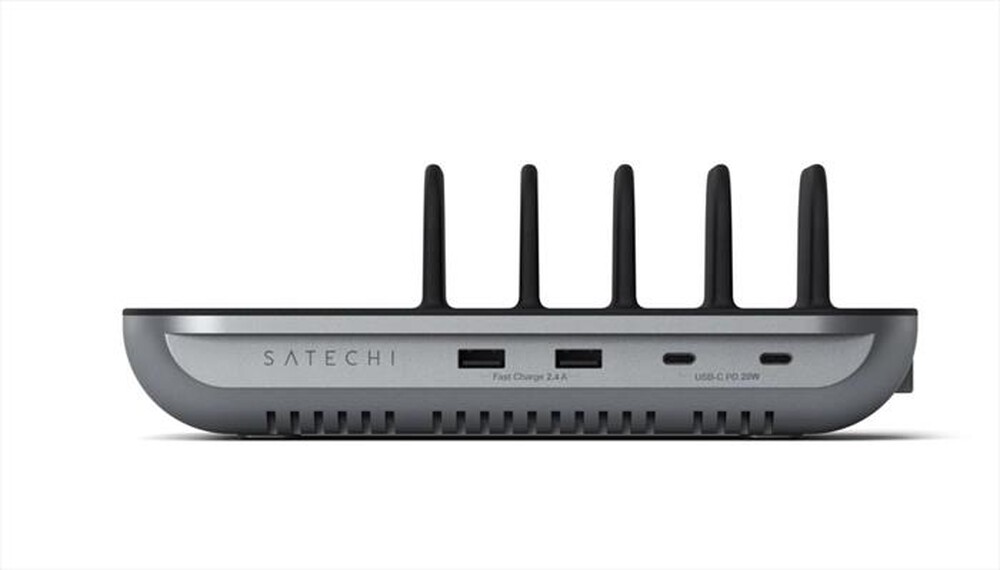 "SATECHI - DOCK5 STAZIONE DI RICARICA USB E RICARICA WIRELESS-nero"