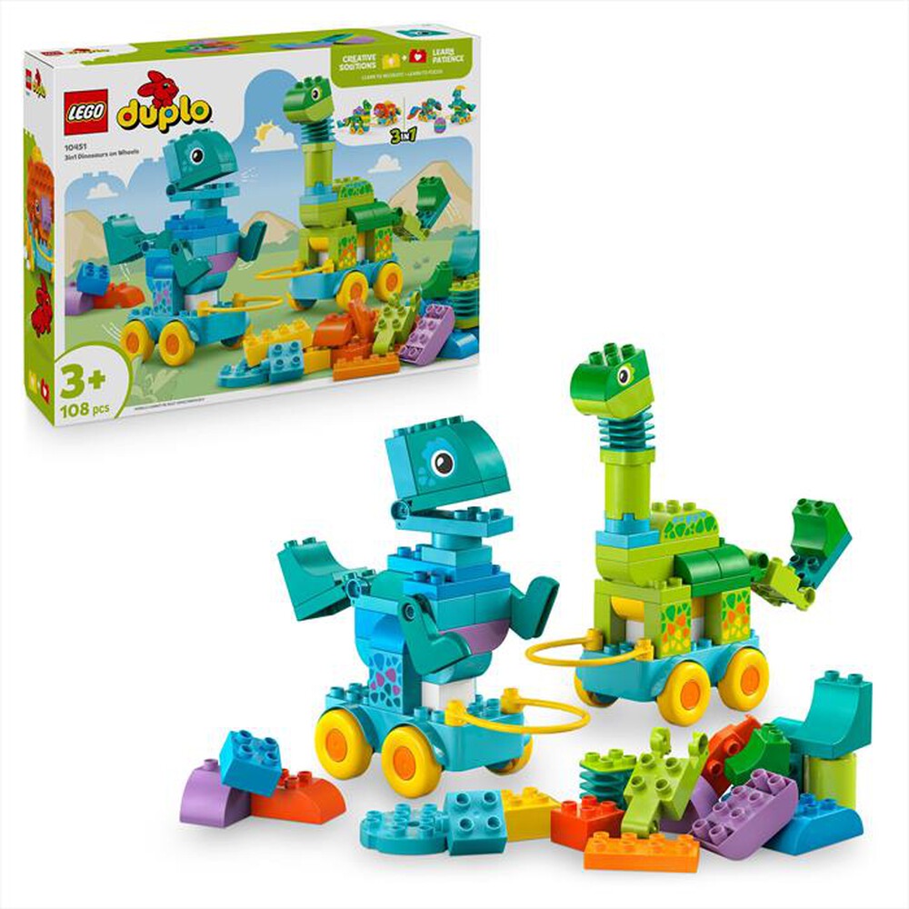 "LEGO - DINOSAURI SU RUOTE 3 IN 1-,"