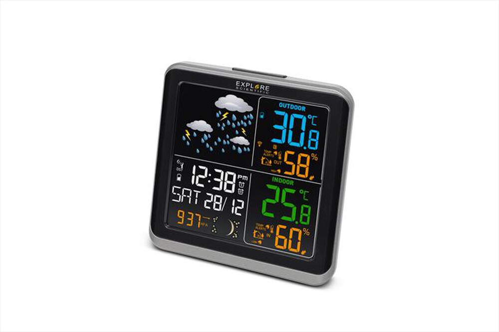 "EXPLORE SCIENTIFIC - WSH4008C STAZIONE METEO RADIO-CONTROLLATA-Nero"