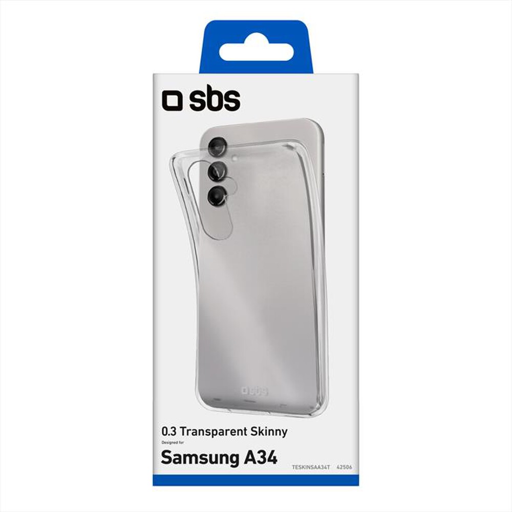 "SBS - Cover skinny TESKINSAA34T per Samsung A34-Trasparente"
