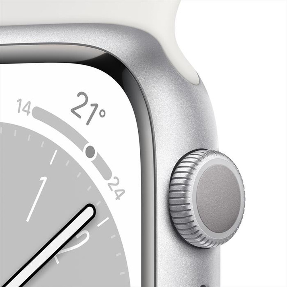 "APPLE - Watch Series 8 GPS 41mm Alluminio-Argento - Bianco"