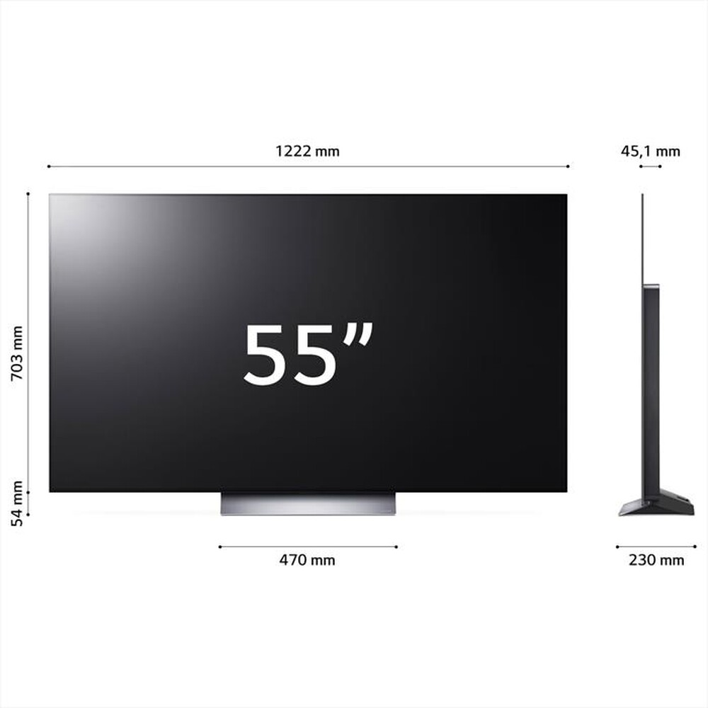 "LG - Smart TV OLED UHD 4K 55\" OLED55C34LA-Argento"
