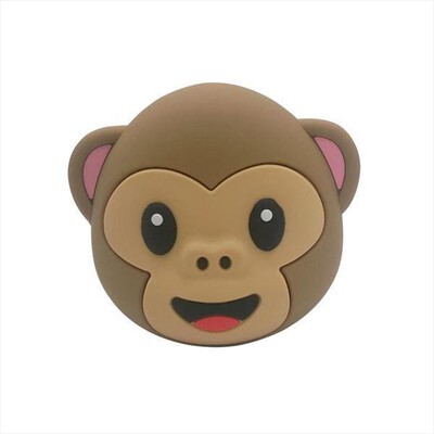 CELLY - PBMONKEY2200BR - PB 2200 EMOJI MONKEY-Marrone/Plastica