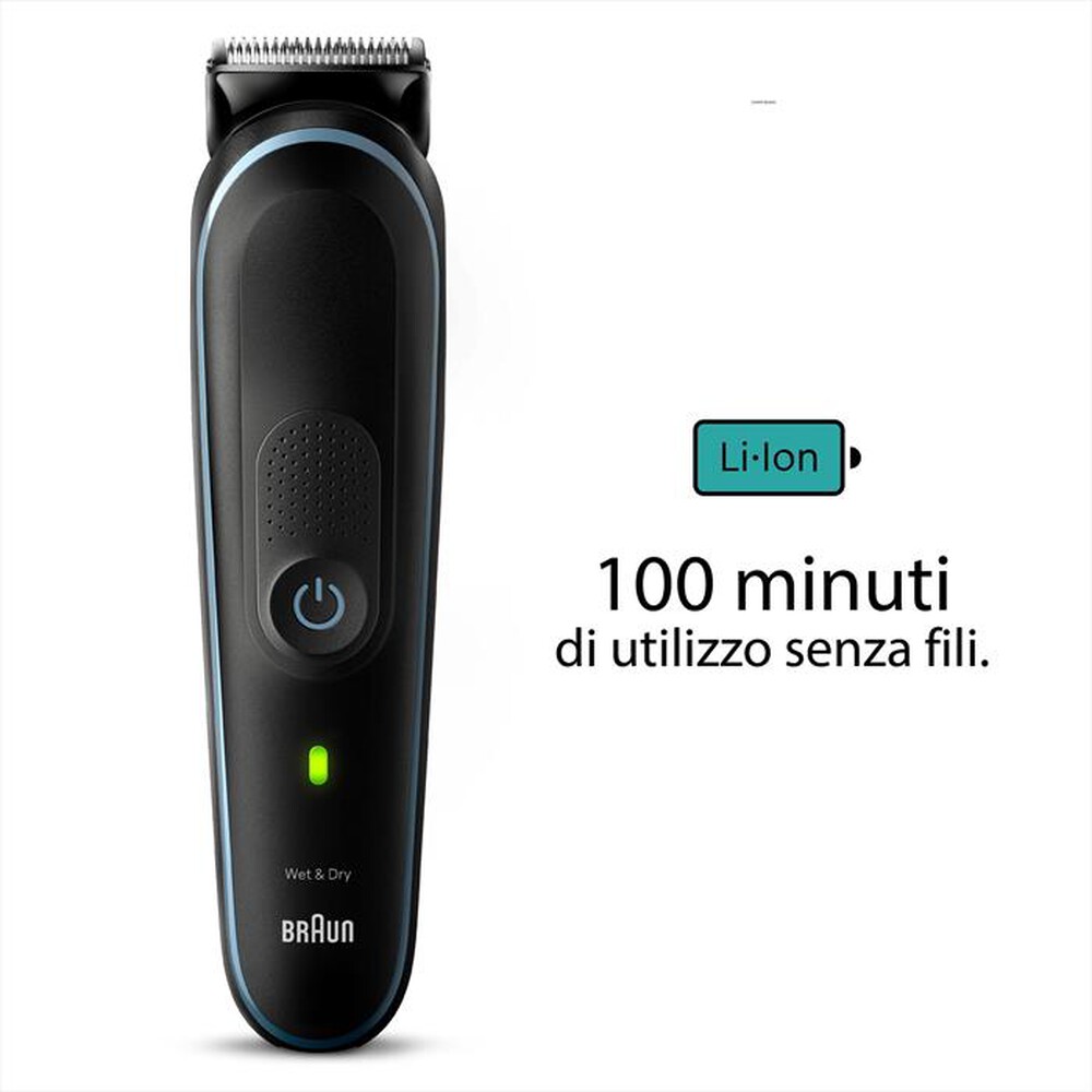 "BRAUN - Regolabarba SERIES 5 MGK5411-Black / Nordic Blue"