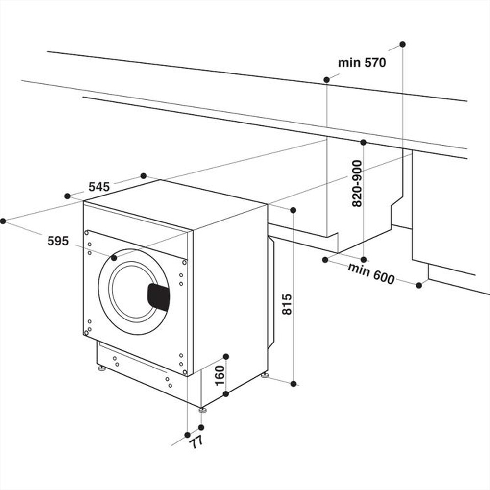 "INDESIT - Lavasciuga BI WDIL 751251 EU N 7/5 Kg Classe D"