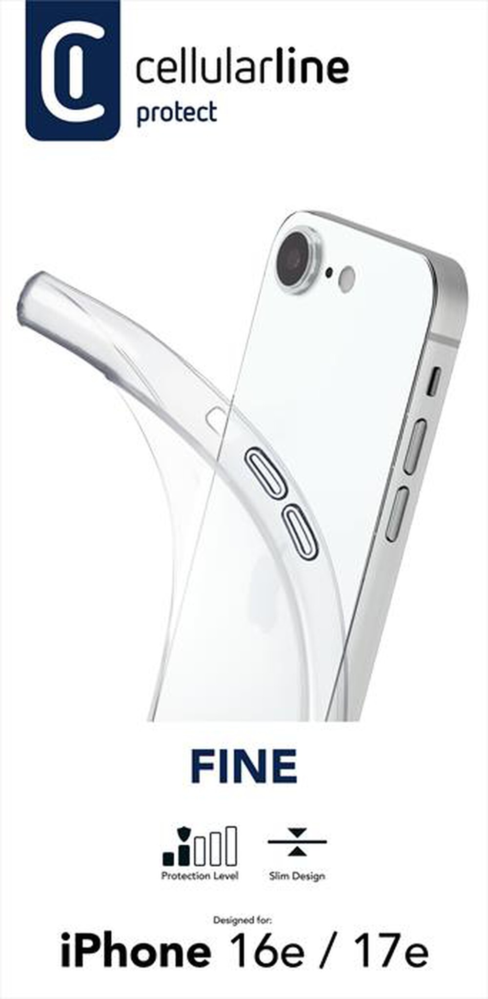 Immagine del prodotto CELLULARLINE - Cover FINE per iPhone SE (2025)-Transparent