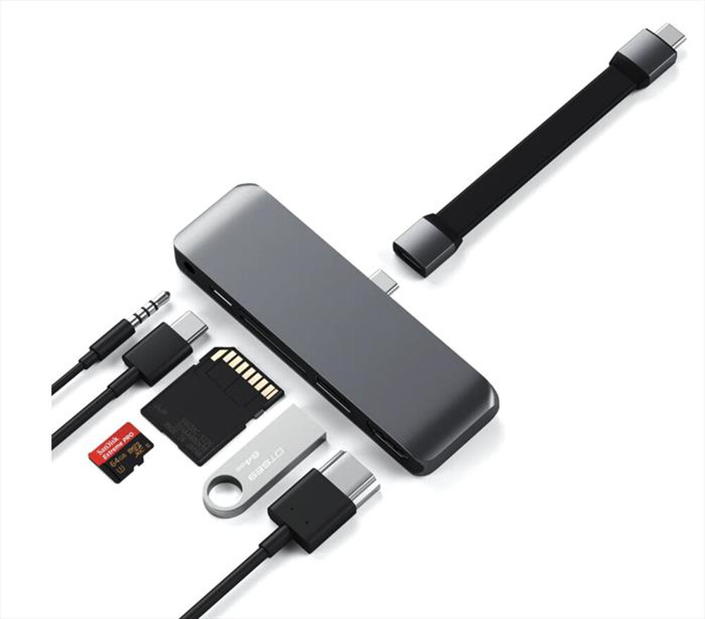 "SATECHI - USB-C MOBILE PRO HUB SD-grigio"