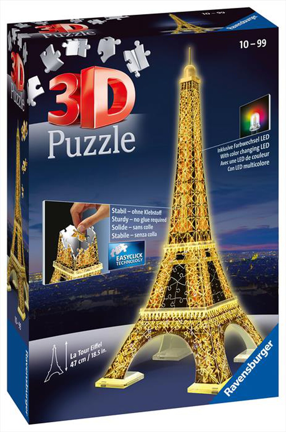 "RAVENSBURGER - RAVENSBURGER 3D PUZZLE NIGHT EDITION TORRE EIFFEL"