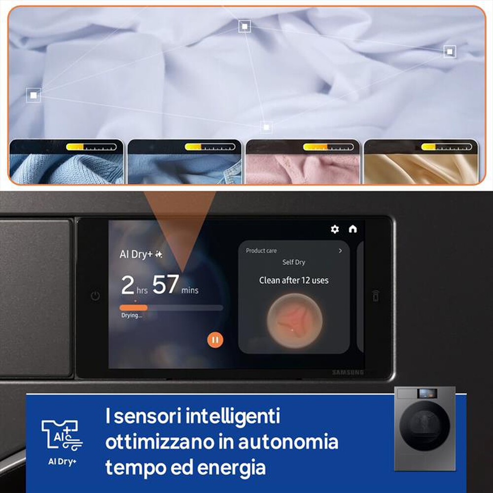 Immagine del prodotto SAMSUNG - Asciugatrice DV90F09F4SU3 9Kg Classe A-Nero