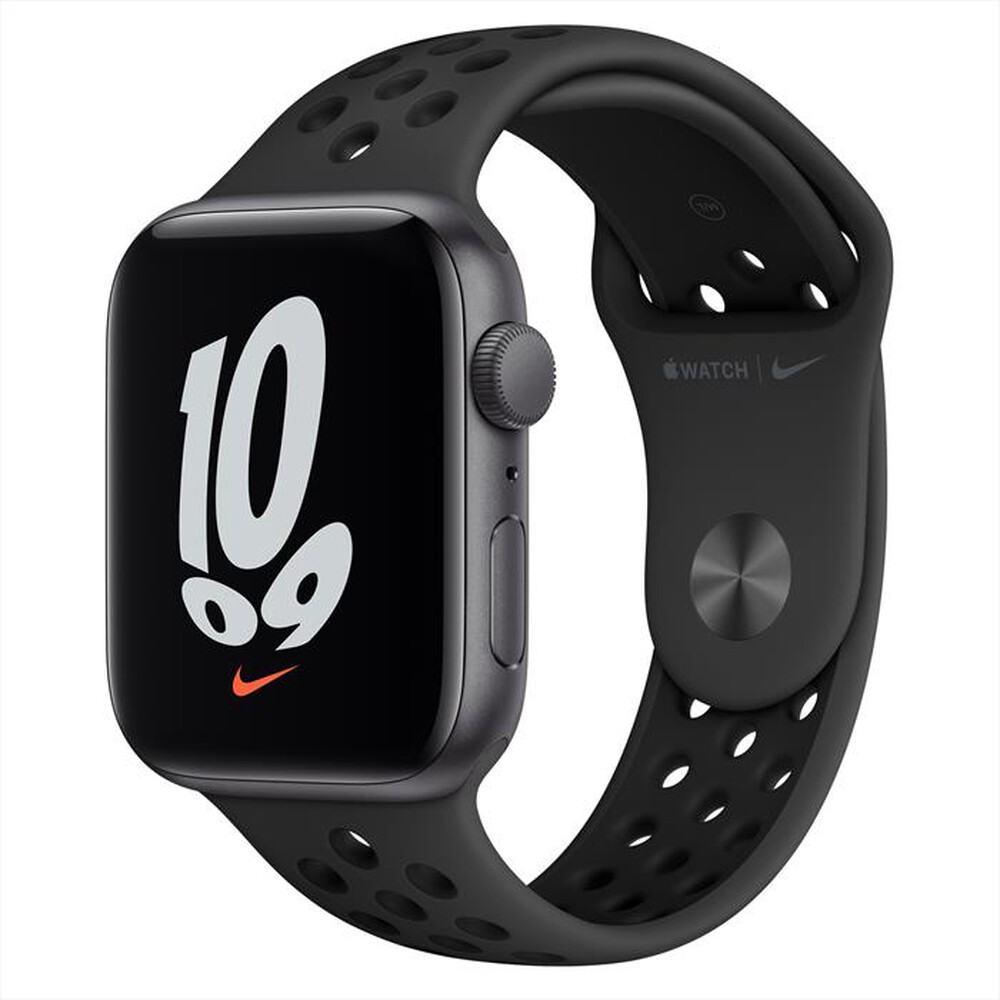 Immagine del prodotto APPLE - Watch NIKE SE GPS 44mm Alluminio Grigio Sc-Cinturino Sport Antracite/Nero