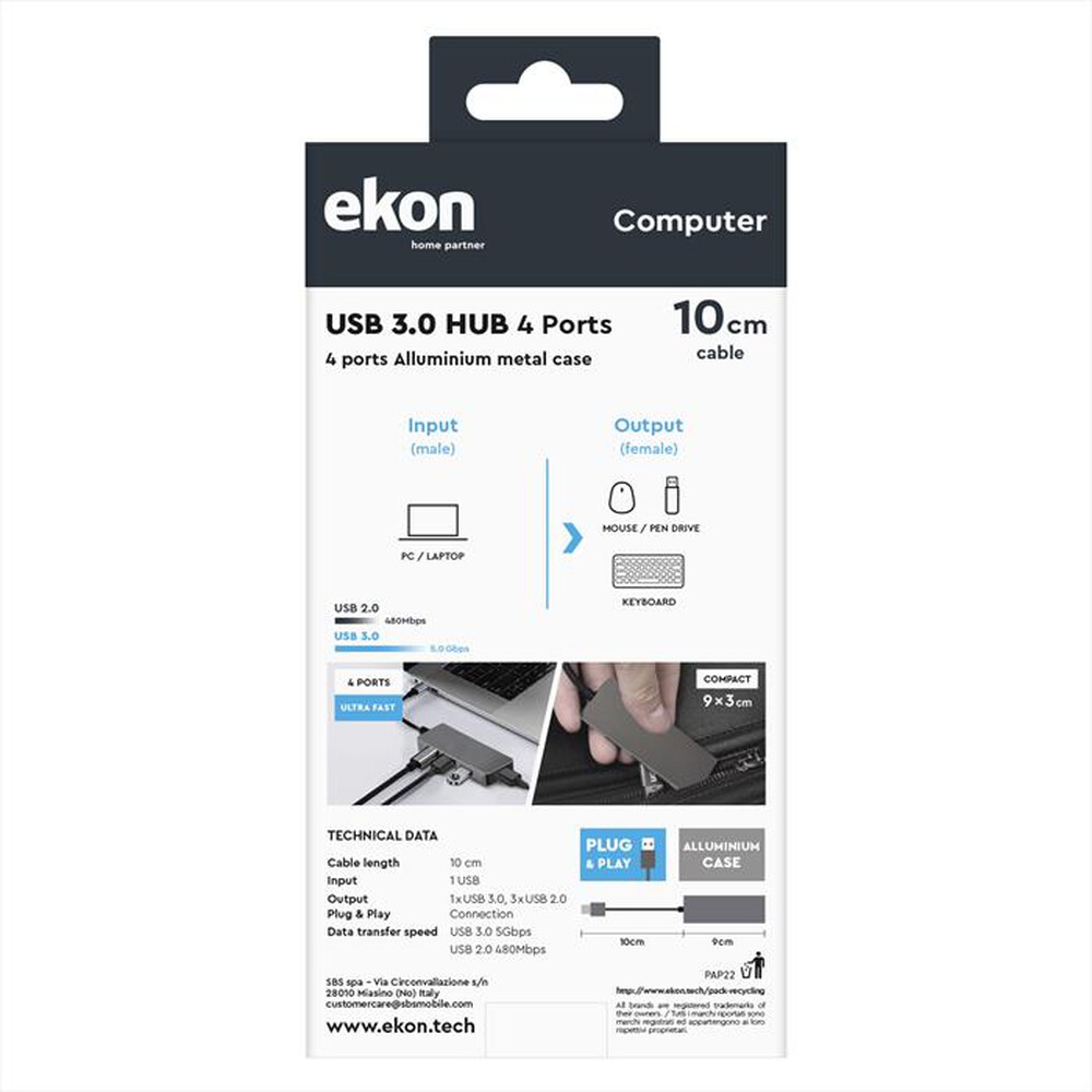 "SBS - Hub USB ECITHUB320USBIN"