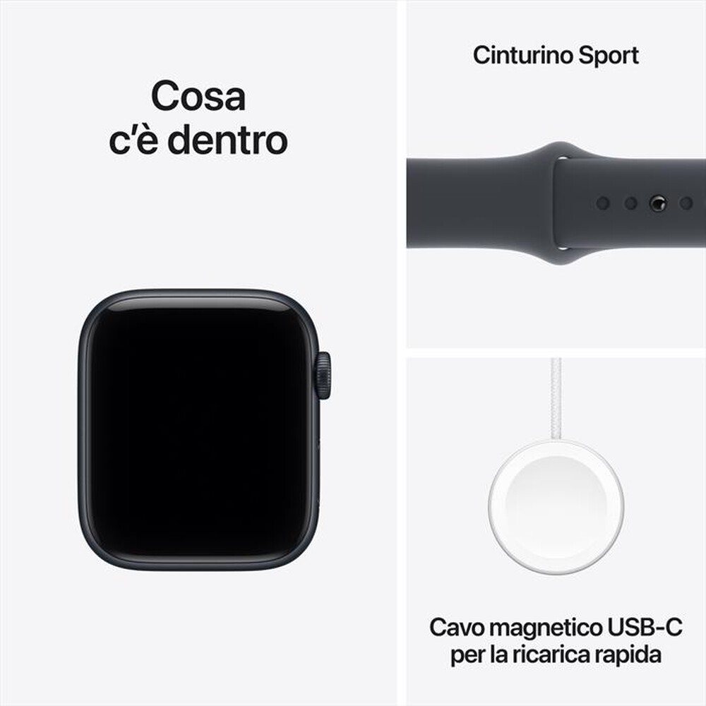 Immagine del prodotto APPLE - Watch SE 3 GPS 44mm Alluminio-Sport Band Mezzanotte - M/L
