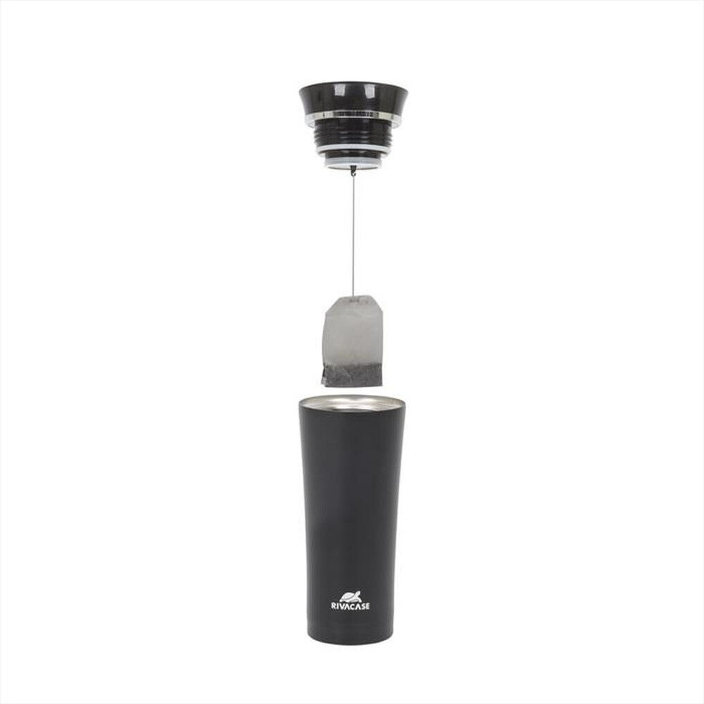 "RIVACASE - 90343BK TAZZA DA VIAGGIO ISOTERMICA DA 0,45 L NERO-Nero"