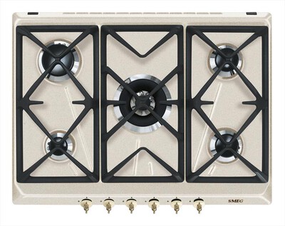 SMEG - Piano cottura a gas SRV876AVOGH2 68,5cm-Avena,  SMEG - Piano cottura a gas SRV876AVOGH2 68,5cm-Avena