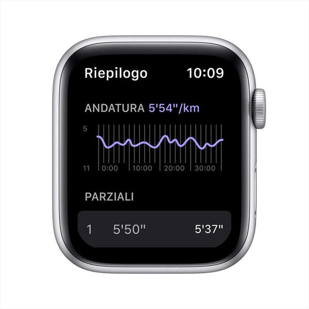 "APPLE - Watch NIKE SE GPS 44Mmm Alluminio Argento-Sport Puro Platino/Nero"