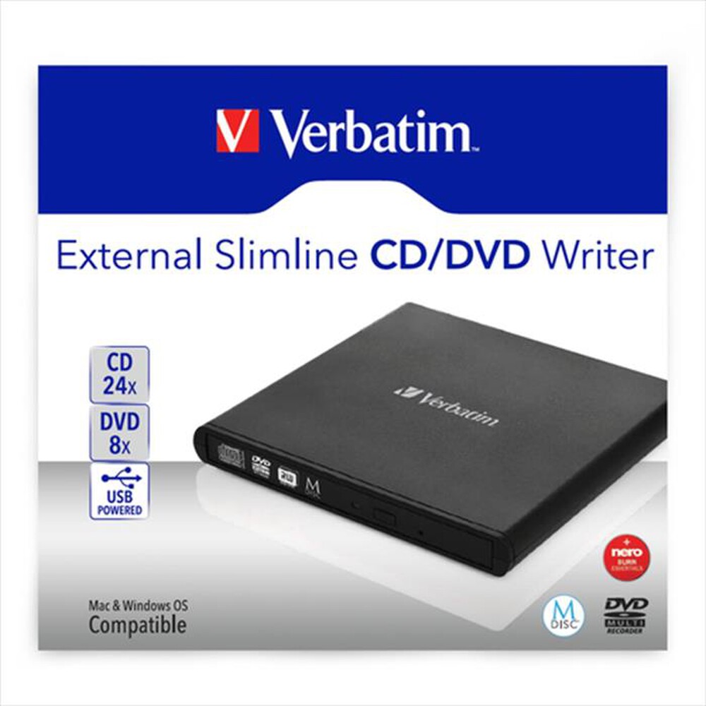 "VERBATIM - Slimline CD/DVD-Nero"