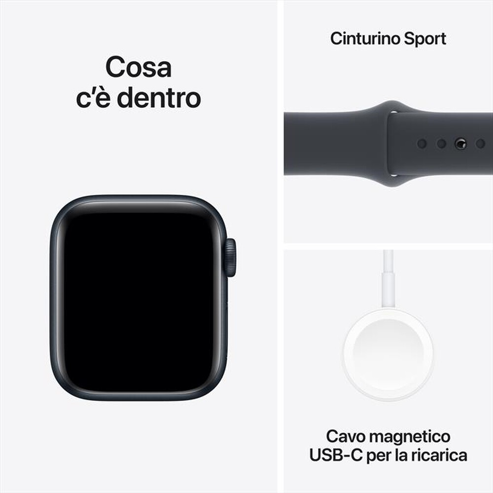 Immagine del prodotto APPLE - Watch SE GPS 40mm Cassa Alluminio-Midnight Sport Band Midnight L