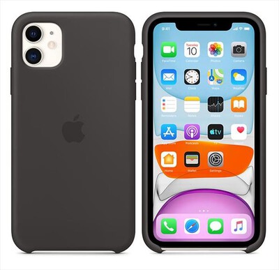 APPLE - Custodia in silicone per iPhone 11-Nero