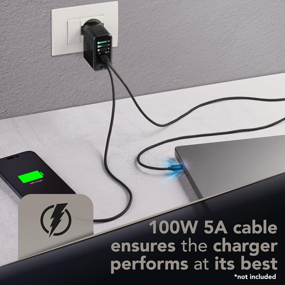 Immagine del prodotto CELLULARLINE - Caricabatterie da rete 67W POWERVIEW IQ 67W GAN-Nero