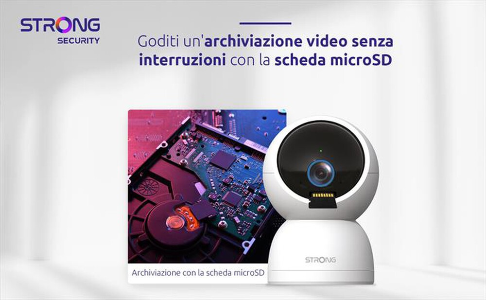 Immagine del prodotto STRONG - Telecamera Wi-Fi Interno 3K SHC05IR0-W-BIANCO