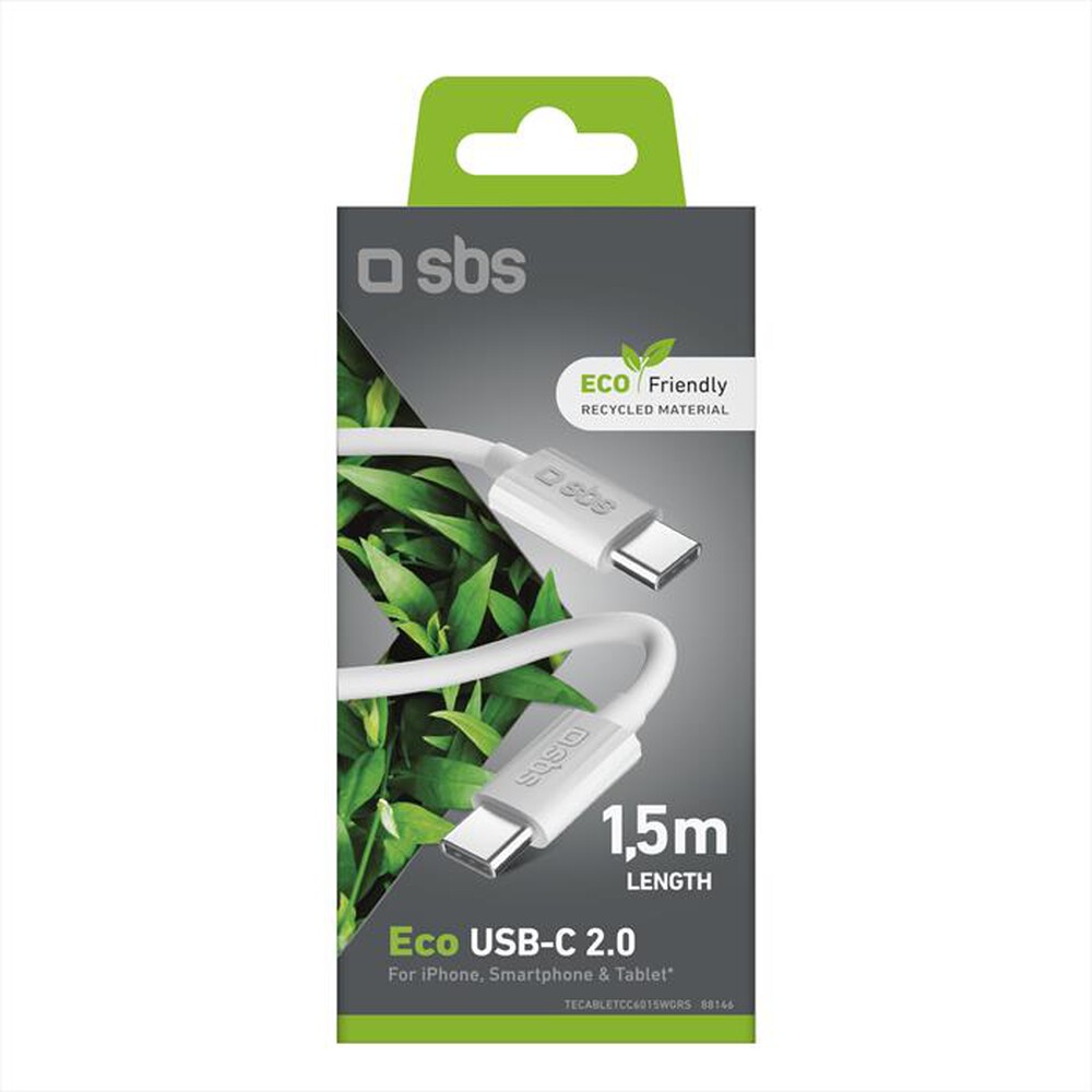 "SBS - Cavo type-C to Type-C TECABLETCC6015WGRS-Bianco"
