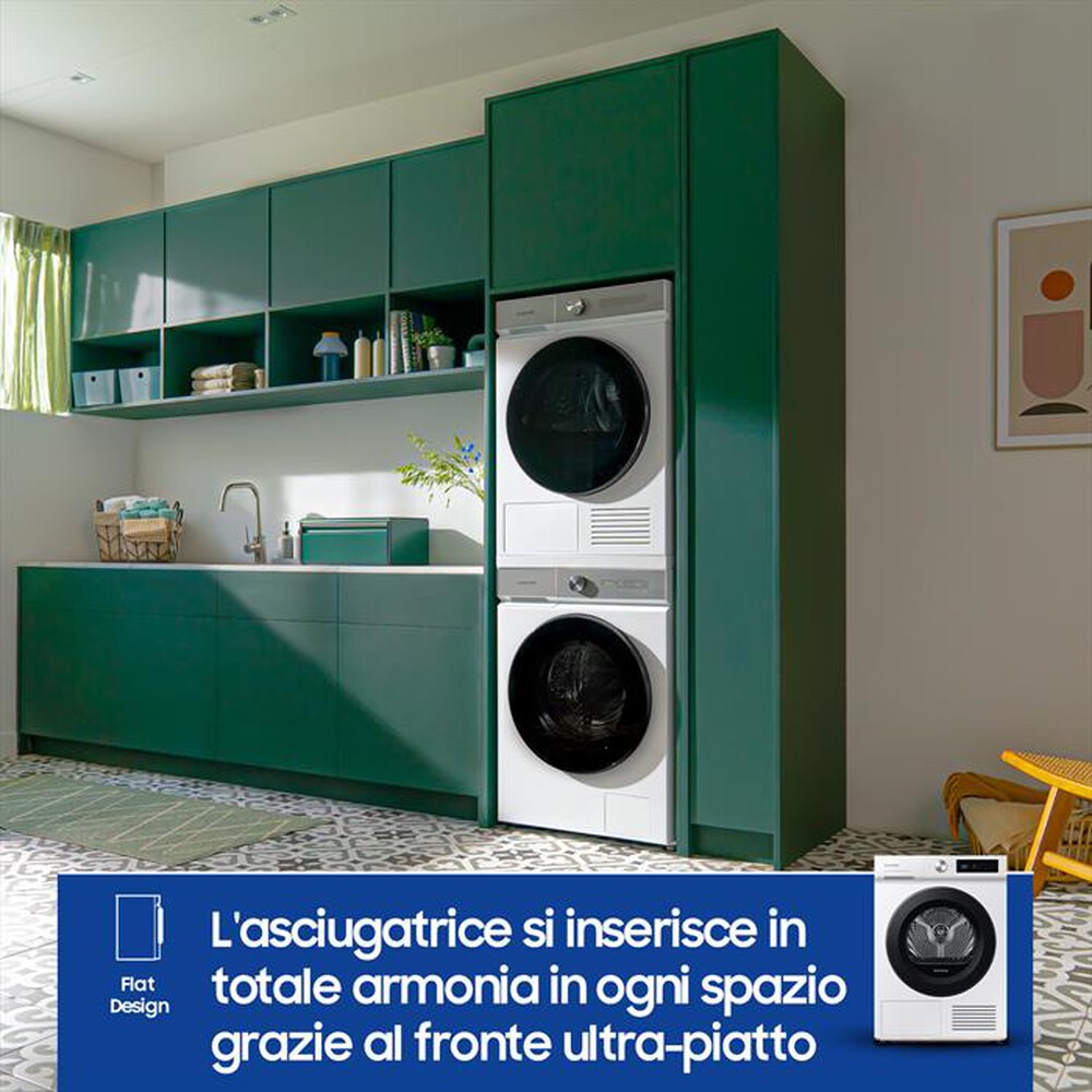 "SAMSUNG - Asciugatrice DV90BB5245AWS3 9 Kg Classe A+++-bianco oblò black"