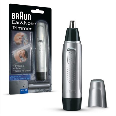 BRAUN - TRIMMER EAR&NOSE EN10-Argento