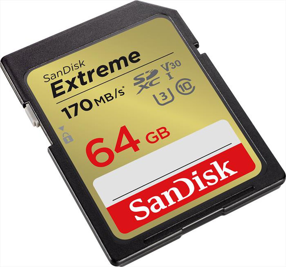 Immagine del prodotto SANDISK - SD EXTREME V30 U3 64GB-Nero/Oro