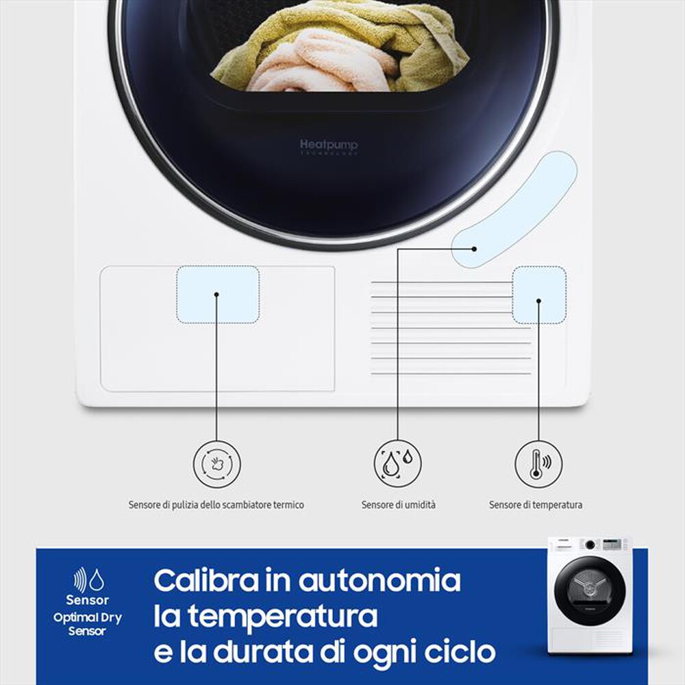 "SAMSUNG - Asciugatrice DV80CGC2B0AHET 8 Kg Classe A+++-bianco"