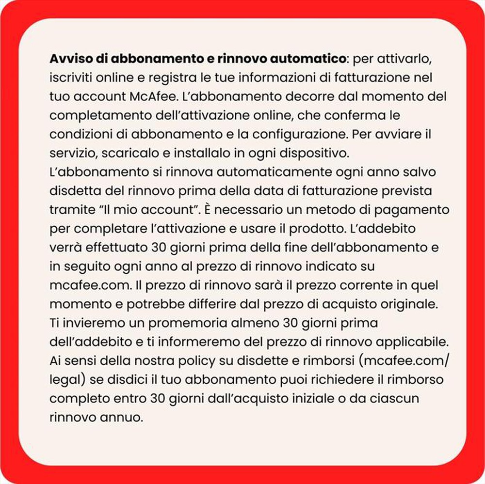 Immagine del prodotto MCAFEE - Total Protection 5 dispositivi