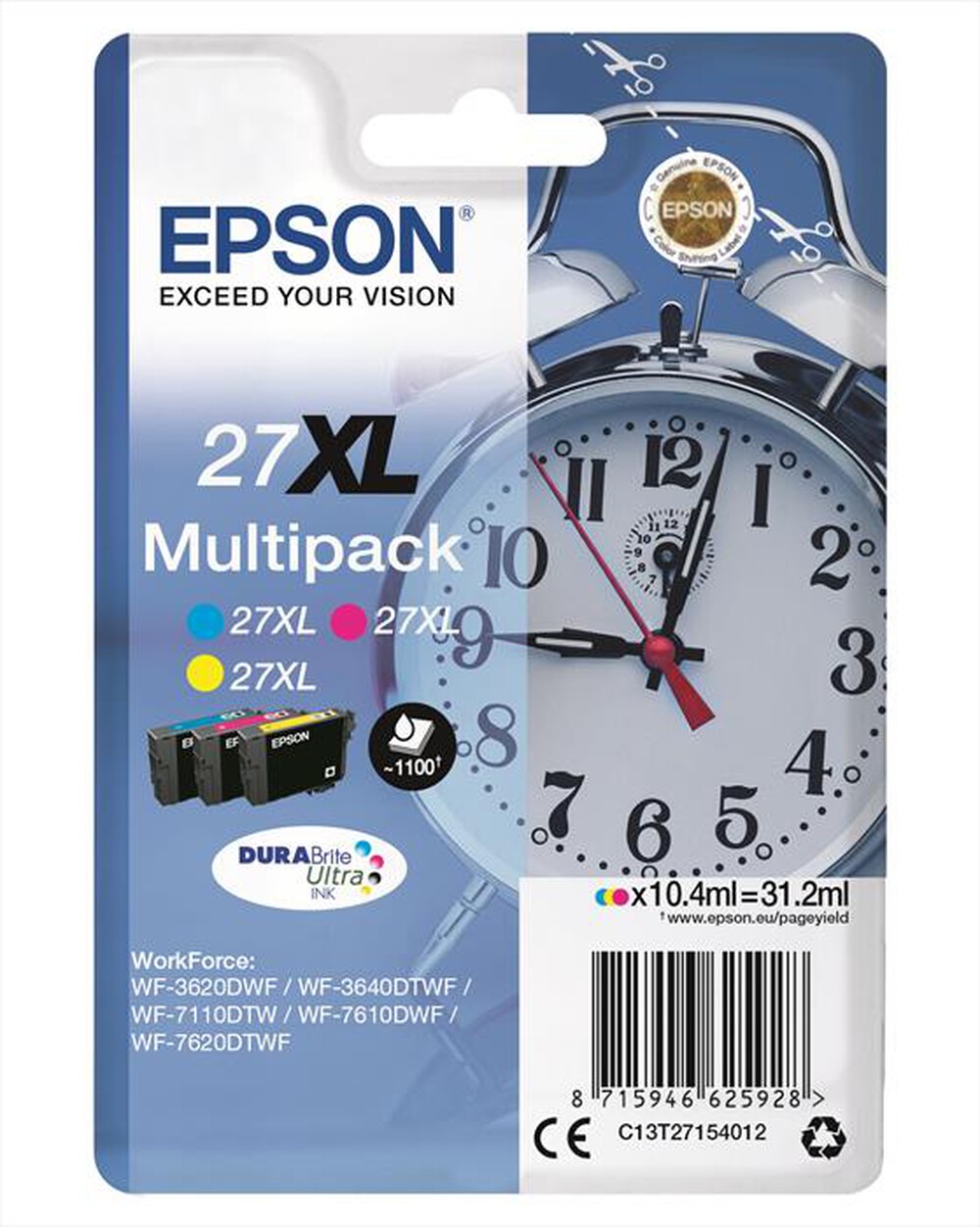"EPSON - C13T27154022-Multipack (C,G,M)"