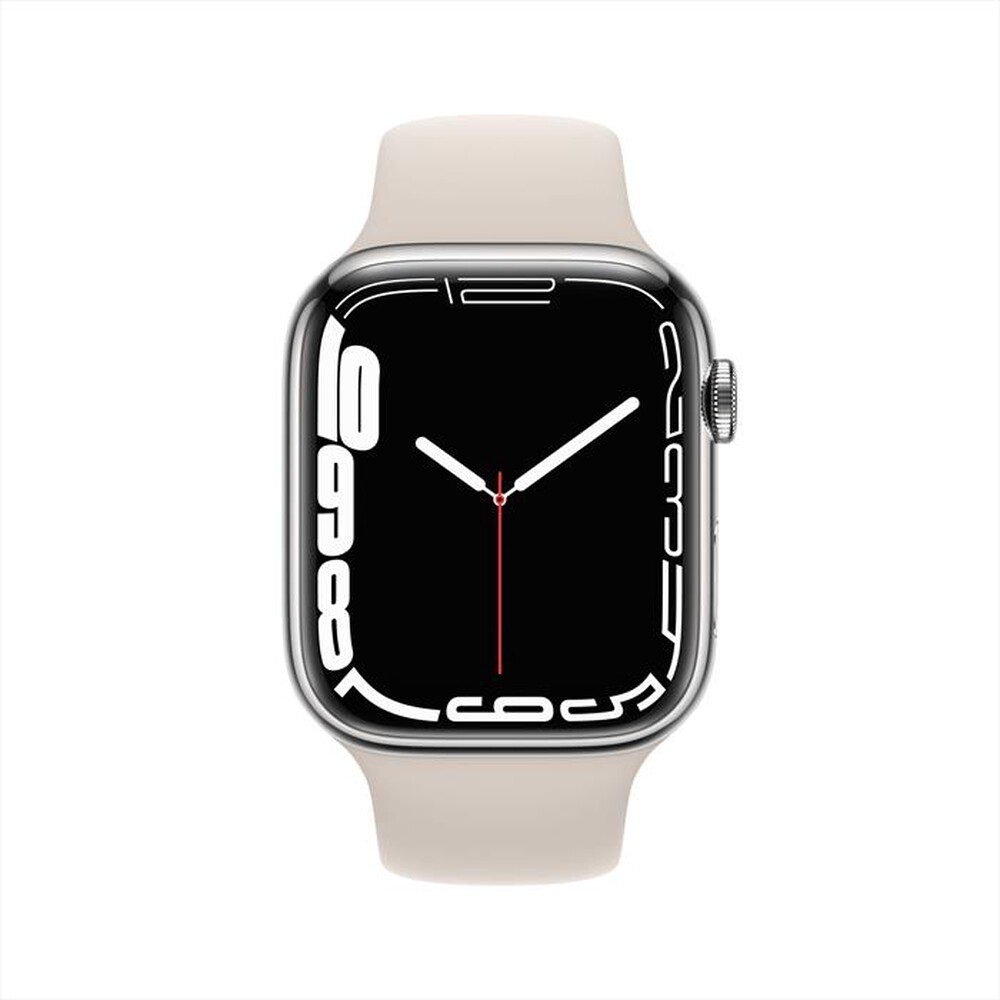 "APPLE - Watch Series 7 GPS+Cellular 45mm Acciaio Arg-Cinturino Sport Galassia"