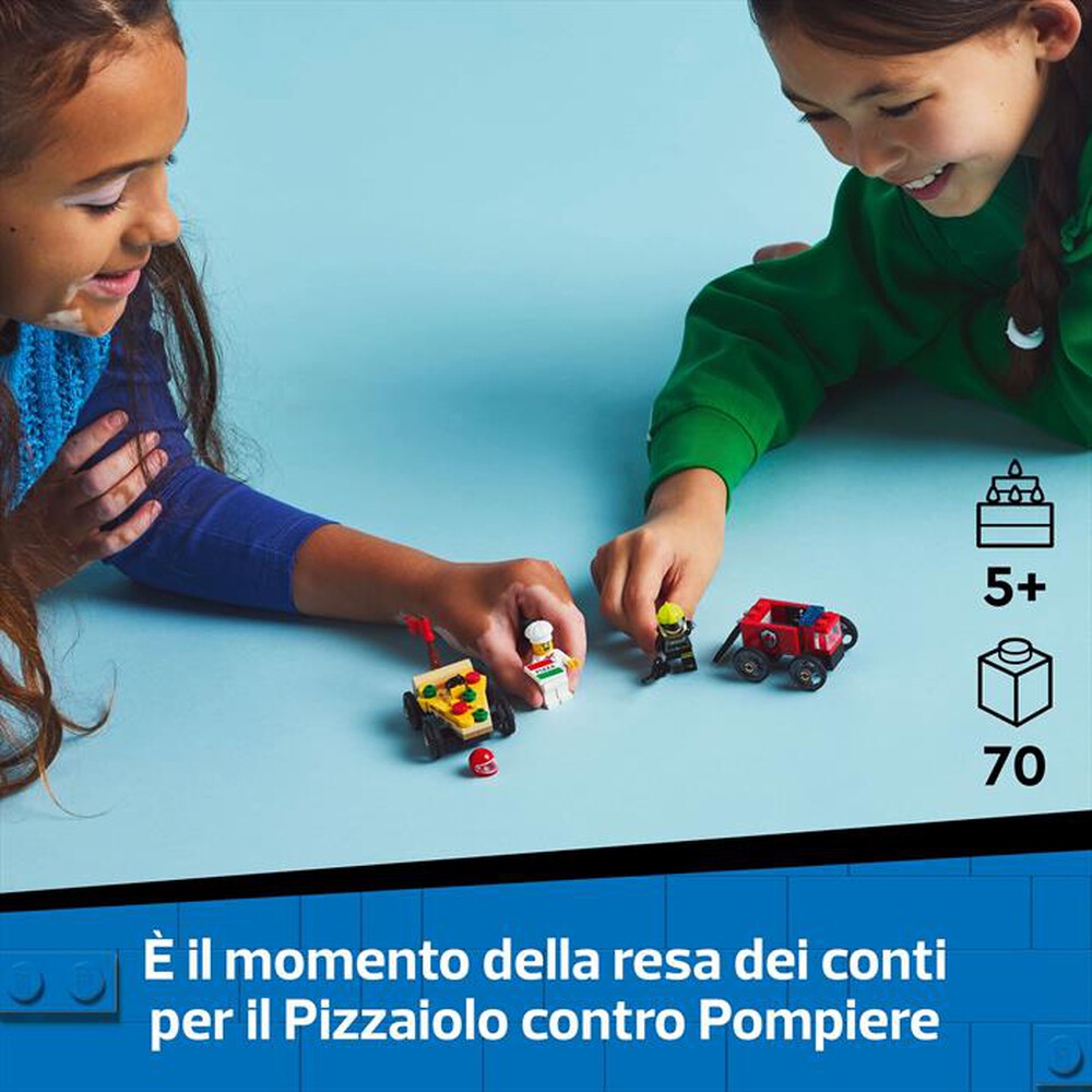 Immagine del prodotto LEGO - CITY Veicoli da corsa: pizzaiolo vs pompiere 60458