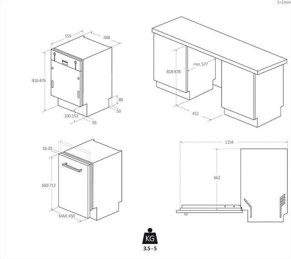 Immagine del prodotto CANDY - Lavastoviglie incasso CDIH 1L949 Classe F