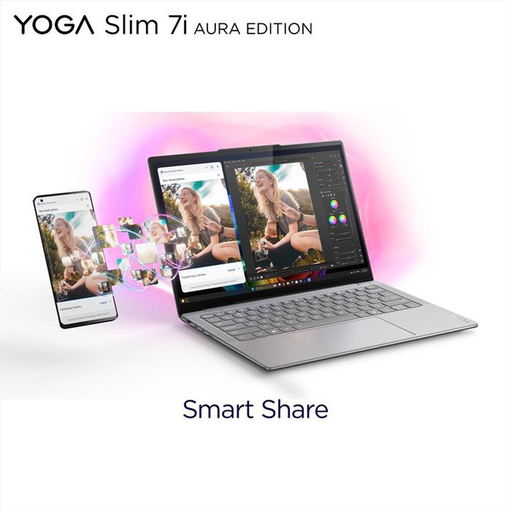 "LENOVO - Notebook YOGA SLIM 7 83JX004WIX-Luna Grey"