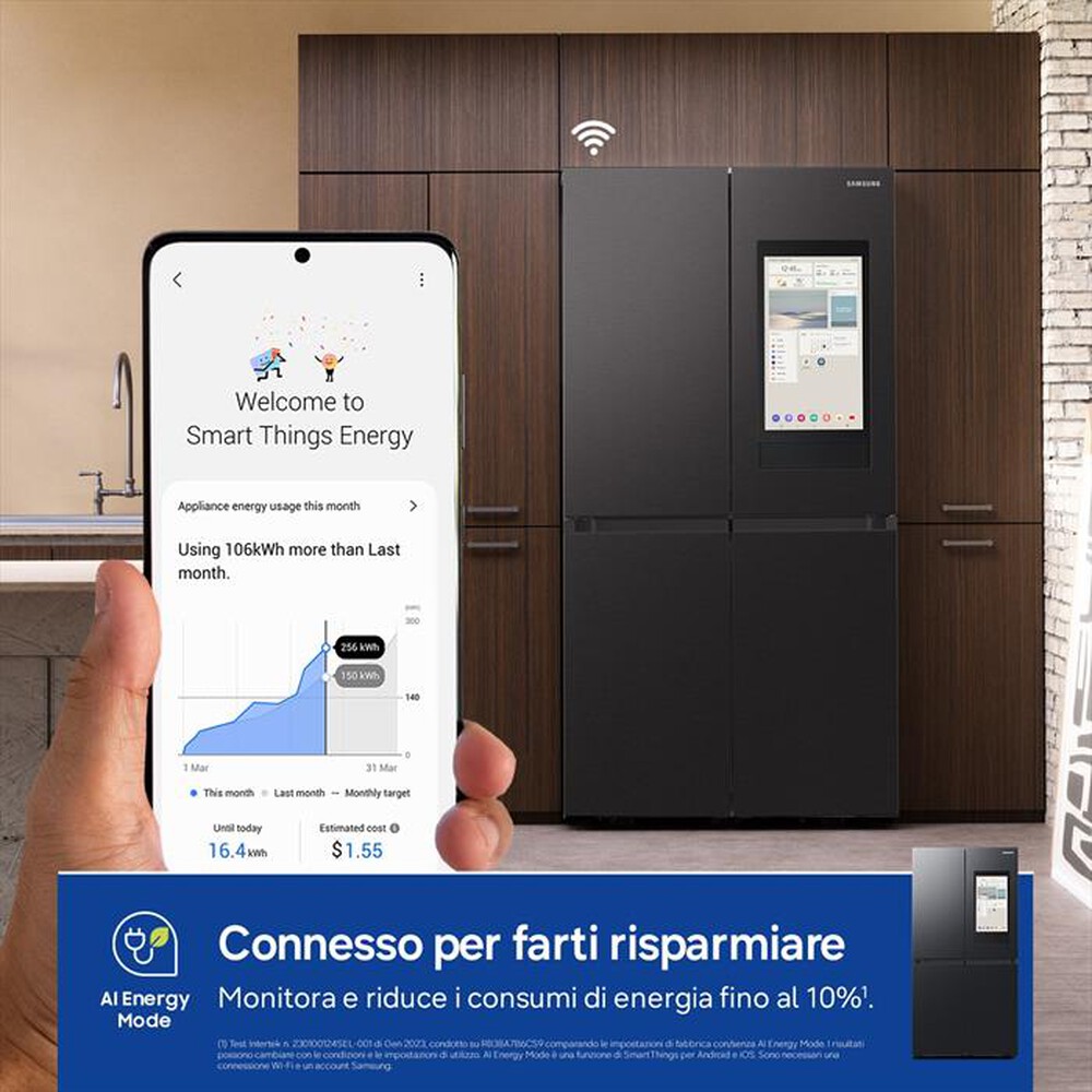 Immagine del prodotto SAMSUNG - Frigorifero 4 porte RF65DG9H0EB1EF Classe E 637 lt-Antracite