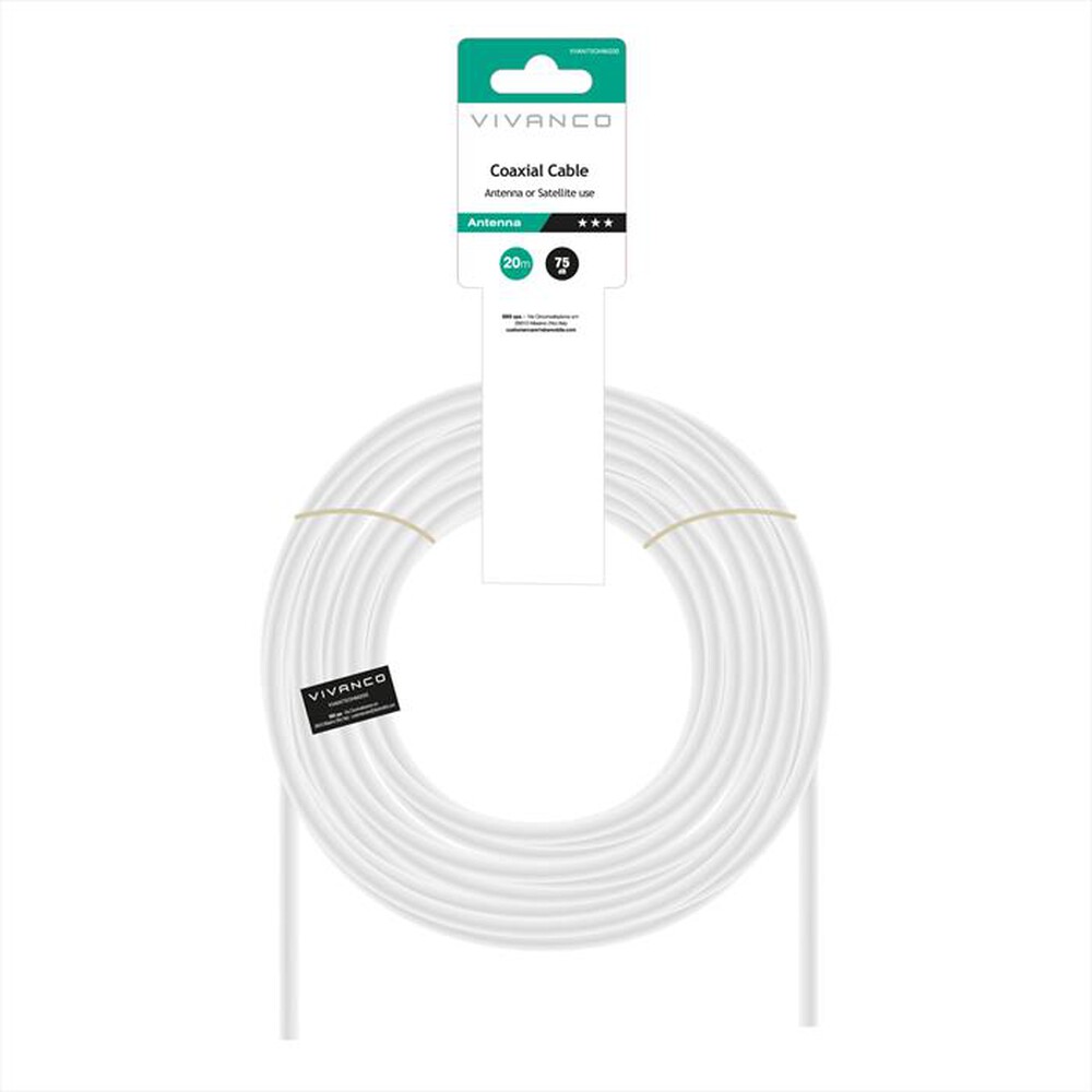 Immagine del prodotto SBS - Cavo coassiale 1,1 mm 75 Ohm 20 m-Bianco