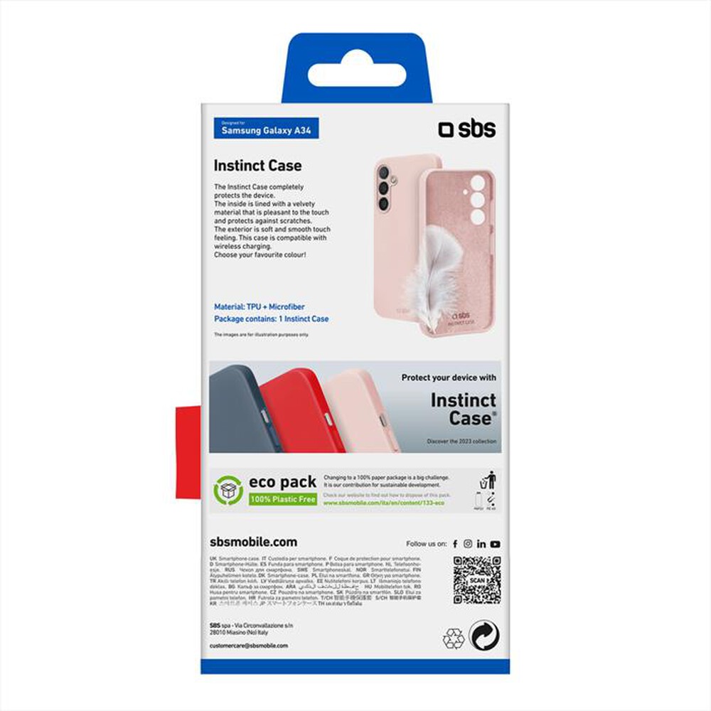 Immagine del prodotto SBS - Cover TEINSTSAA34P per Samsung A34-Rosa