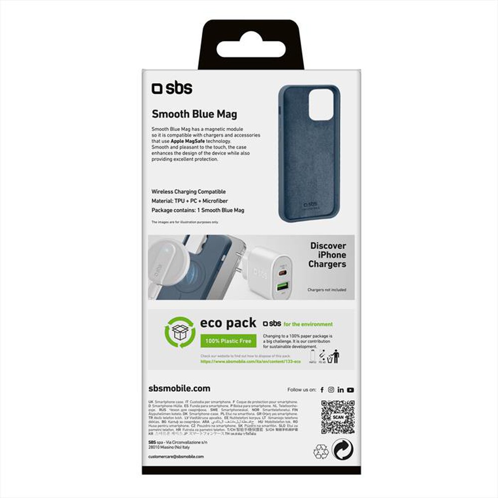 "SBS - Cover TEMAGCOVRUBIP1467PB per iPhone 14  Pro Max-Blu"