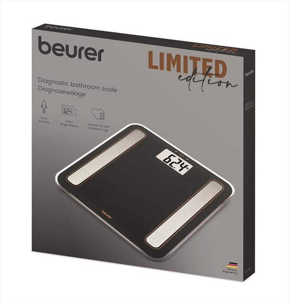 "BEURER - Bilancia pesapersone BF 183 LIMITED EDITION 2024-Nero e bronzo"